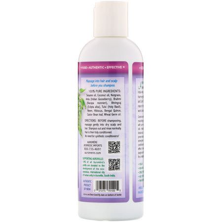 護髮素, 護髮: Auromere, Pre-Shampoo Conditioner, Hair Conditioning Oil, 7 fl oz (206 ml)