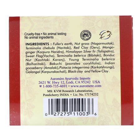 拋光, 身體磨砂膏: Auromere, Rejuvenating Mud Bath & Mask, .71 oz (20 g)
