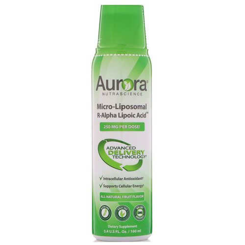 Aurora Nutrascience, Micro-Liposomal R-Alpha Lipoic Acid, All-Natural Fruit Flavor, 250 mg, 5.4 fl oz (160 ml) Review