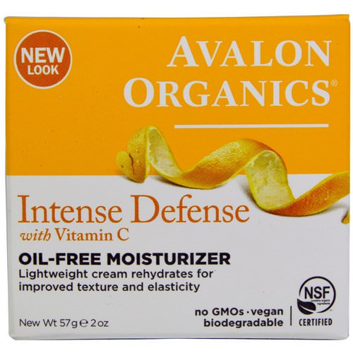 Avalon Organics, Intense Defense, With Vitamin C, Oil-Free Moisturizer, 2 oz (57 g) Review