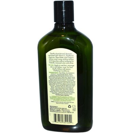 洗髮, 護髮: Avalon Organics, Shampoo, Clarifying, Lemon, 11 fl oz (325 ml)