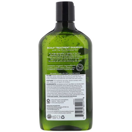 頭皮護理, 頭髮: Avalon Organics, Shampoo, Scalp Treatment, Tea Tree, 11 fl oz (325 ml)