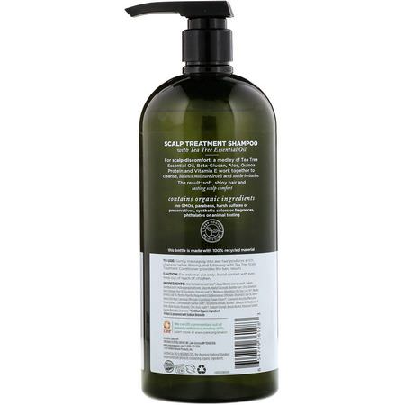 頭皮護理, 頭髮: Avalon Organics, Shampoo, Scalp Treatment, Tea Tree, 32 fl oz (946 ml)
