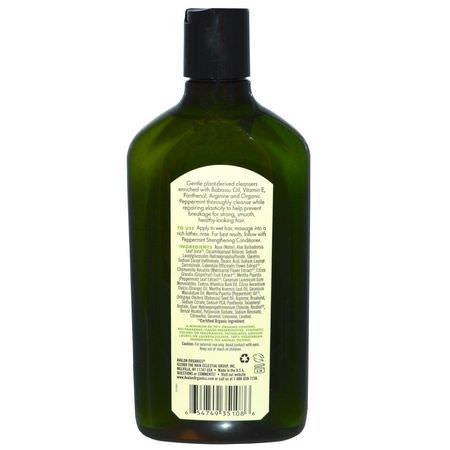 洗髮, 護髮: Avalon Organics, Shampoo, Strengthening, Peppermint, 11 fl oz (325 ml)