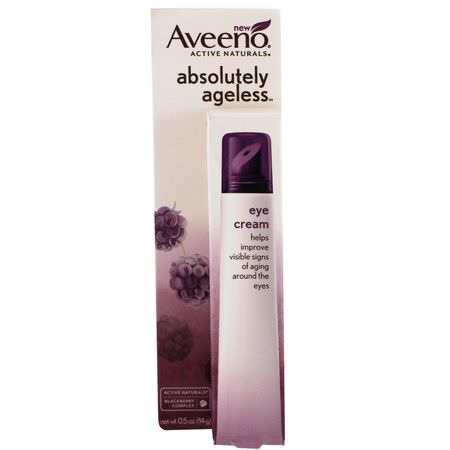 眼霜: Aveeno, Absolutely Ageless, Eye Cream, .5 oz ( 14 g)