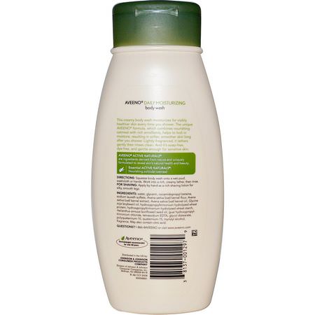 沐浴露, 沐浴露: Aveeno, Active Naturals, Daily Moisturizing Body Wash, 18 fl oz (532 ml)