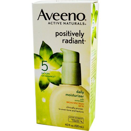 Aveeno, Active Naturals, Positively Radiant, Daily Moisturizer, with Sunscreen, SPF 15, 4.0 fl oz (120 ml) Review