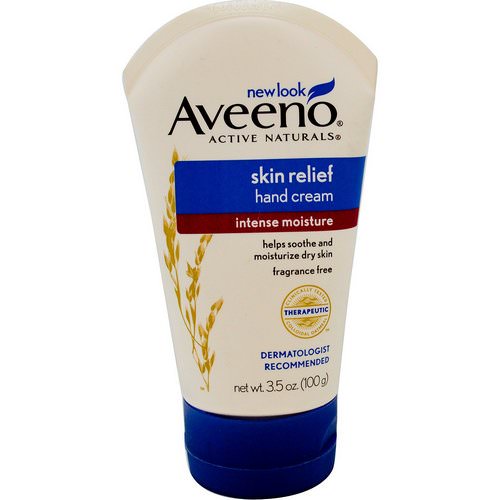 Aveeno, Active Naturals, Skin Relief, Hand Cream, Fragrance Free, 3.5 oz (100 g) Review