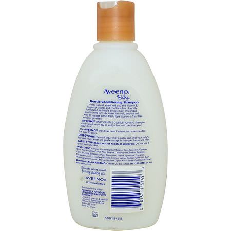 洗髮, 護髮: Aveeno, Baby, Gentle Conditioning Shampoo, Lightly Scented, 12 fl oz (354 ml)