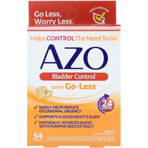 Azo, Bladder Control with Go-Less, 54 Capsules Review