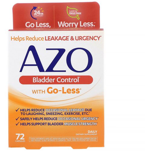 Azo, Bladder Control with Go-Less, 72 Capsules Review