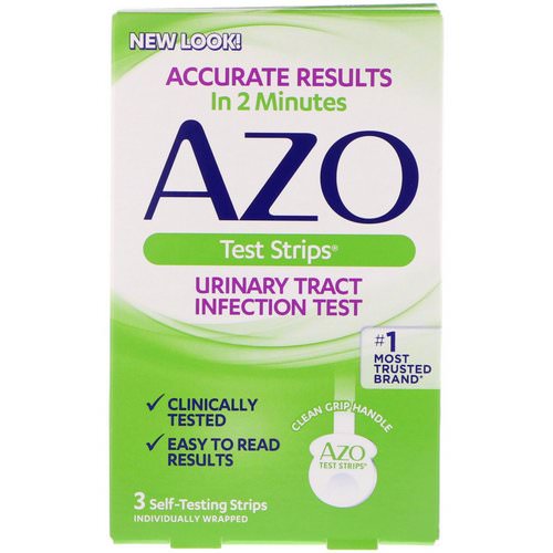 Azo, Urinary Tract Infection Test Strips, 3 Self-Testing Strips Review