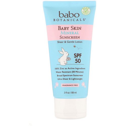 Babo Botanicals, Baby Skin, Mineral Sunscreen Lotion, SPF 50, 3 fl oz (89 ml) Review
