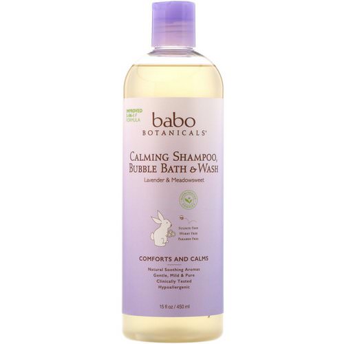 Babo Botanicals, Calming Shampoo, Bubble Bath & Wash, Lavender & Meadowsweet, 15 fl oz (450 ml) Review