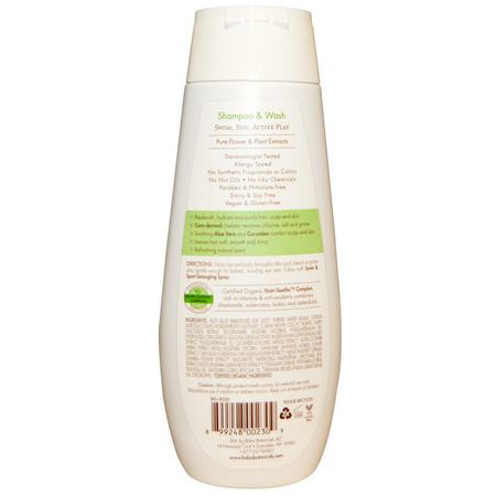沐浴露, 淋浴: Babo Botanicals, Swim & Sport Shampoo & Wash, with Soothing Cucumber & Aloe Vera, 8 fl oz (237 ml)