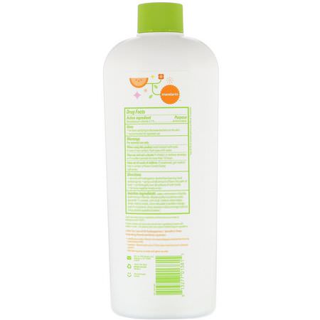 嬰兒洗手液, 安全: BabyGanics, Alcohol-Free Foaming Hand Sanitizer, Refill Size, Mandarin, 16 fl oz (473 ml)
