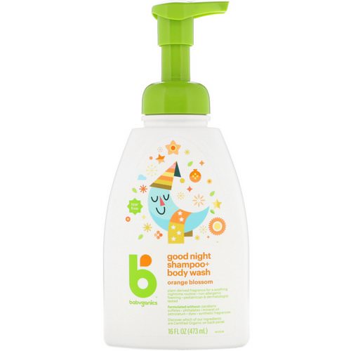 BabyGanics, Good Night Shampoo + Body Wash, Orange Blossom, 16 fl oz (473 ml) Review