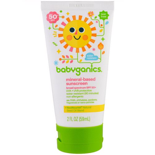 BabyGanics, Mineral Based Sunscreen Lotion, SPF 50+, 2 oz (59 ml) Review