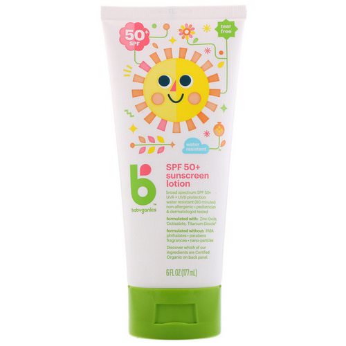 BabyGanics, Sunscreen Lotion, SPF 50+, 6 fl oz (177 ml) Review