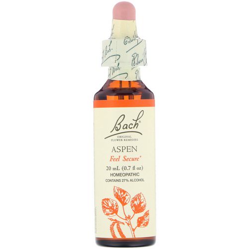 Bach, Original Flower Remedies, Aspen, 0.7 fl oz (20 ml) Review
