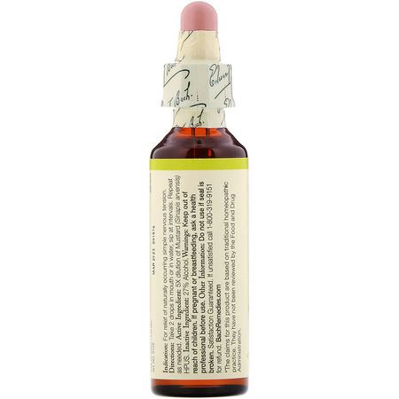 順勢療法, 花: Bach, Original Flower Remedies, Mustard, 0.7 fl oz (20 ml)