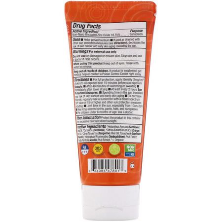 身體防曬霜: Badger Company, Active Kids, Natural Mineral Sunscreen Cream, SPF 30 PA+++, Tangerine & Vanilla, 2.9 fl oz (87 ml)