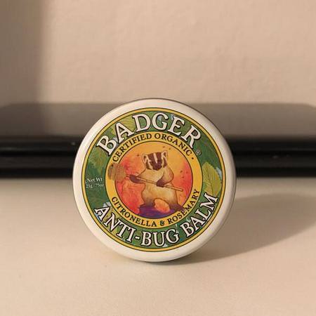 Badger Company, Anti-Bug Balm, Citronella & Rosemary, .75 oz (21 g)