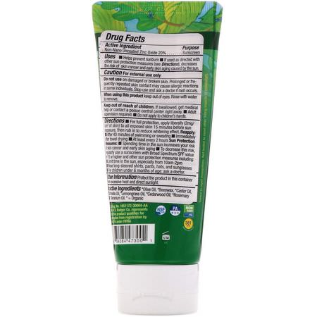 驅蟲劑, 臭蟲: Badger Company, Anti-Bug Sunscreen, SPF 34 PA+++, Citronella & Cedar, 2.9 fl oz (87 ml)