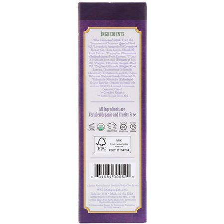 按摩油, 按摩油: Badger Company, Aromatherapy Massage Oil, Lavender with Bergamot & Balsam Fir, 4 fl oz (118 ml)