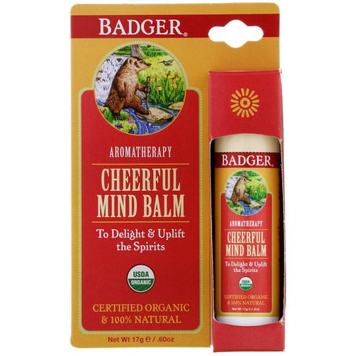 Badger Company, Cheerful Mind Balm, Sweet Orange & Spearmint, .60 oz (17 g) Review