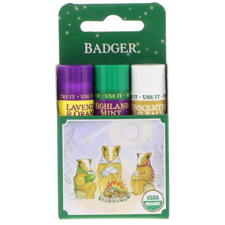 Badger Company Lip Balm Gift Sets Bath Personal Care - 禮品套裝, 潤唇膏, 潤唇膏, 沐浴