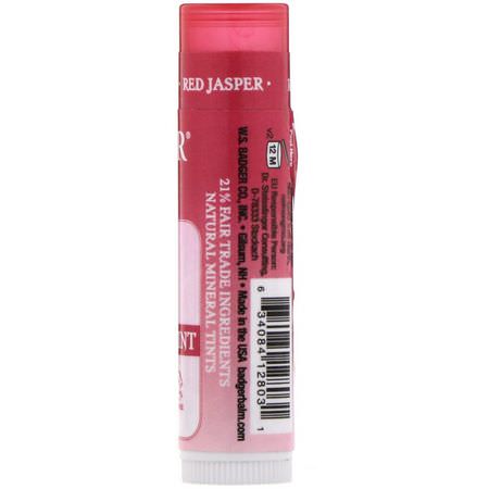 有色, 潤唇膏: Badger Company, Mineral Lip Tint, Red Jasper, .15 oz (4.2 g)