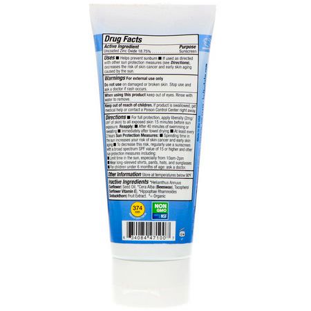 身體防曬霜: Badger Company, Natural Mineral Sunscreen Cream, Clear Zinc, SPF 30, Unscented, 2.9 fl oz (87 ml)