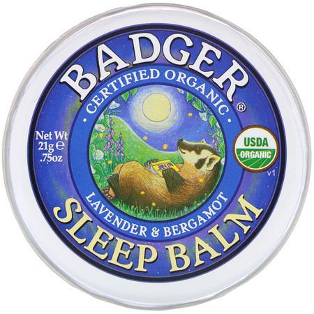 Badger Company Sleep Formulas Topicals Ointments - 藥膏, 外用藥, 急救, 睡眠