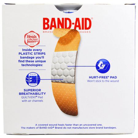 繃帶, 創可貼: Band Aid, Adhesive Bandages, Plastic Strips, 60 Bandages