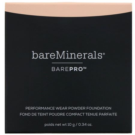 基礎, 臉部: Bare Minerals, BAREPRO, Performance Wear Powder Foundation, Fair 01, 0.34 oz (10 g)