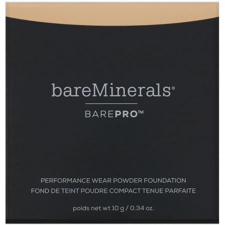 基礎, 臉部: Bare Minerals, BAREPRO, Performance Wear Powder Foundation, Golden Nude 13, 0.34 oz (10 g)