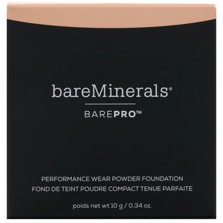 基礎, 臉部: Bare Minerals, BAREPRO, Performance Wear Powder Foundation, Light Natural 09, 0.34 oz (10 g)
