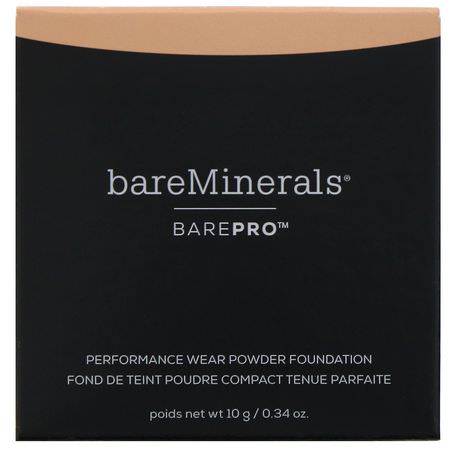 基礎, 臉部: Bare Minerals, BAREPRO, Performance Wear Powder Foundation, Sateen 05, 0.34 oz (10 g)