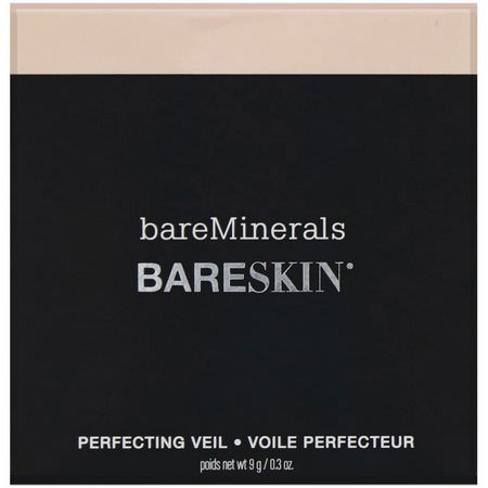 定型噴霧, 粉末: Bare Minerals, BARESKIN, Perfecting Veil, Light/Medium, 0.3 oz (9 g)