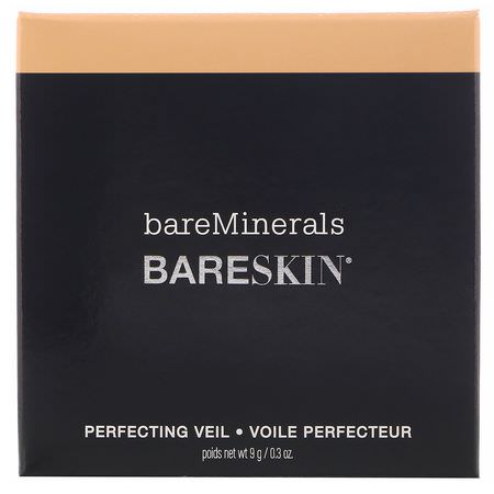 定型噴霧, 粉末: Bare Minerals, BARESKIN, Perfecting Veil, Medium, 0.3 oz (9 g)