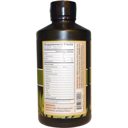 抗氧化劑, 抗氧化劑: Barlean's, Olive Leaf Complex, Peppermint Flavor, 16 oz (454 g)