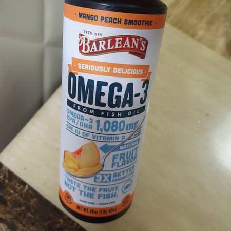 Barlean's Omega-3 Fish Oil - Omega-3魚油, Omegas EPA DHA, 魚油, 補品