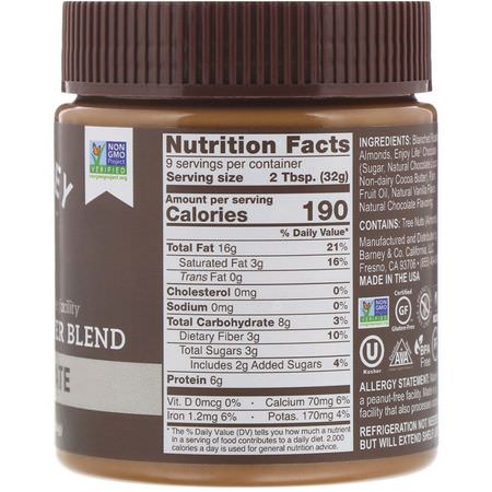 杏仁醬, 蜜餞: Barney Butter, Almond Butter Blend, Chocolate, 10 oz (284 g)