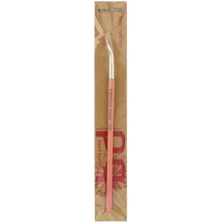 美容化妝刷: Bdellium Tools, Pink Bambu Series, Eyes 708, 1 Bent Eyeliner Brush