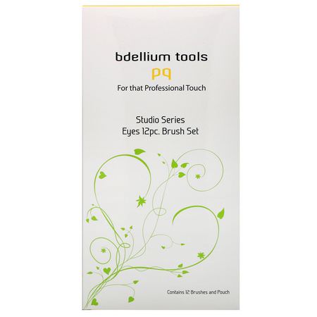 禮品套裝, 化妝刷: Bdellium Tools, Studio Line, Eyes Brush Set and Pouch, 12 Pc Set