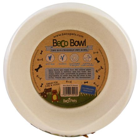 餵食器, 寵物碗: Beco Pets, Eco-Friendly Pet Bowl, Natural, Small, 1 Bowl