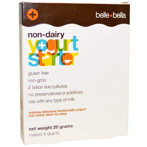 Belle+Bella, Non-Dairy Yogurt Starter, 4 Packets, (5 g) Each Review