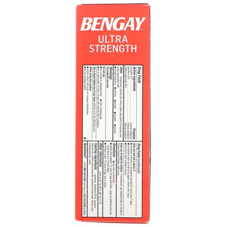 藥膏, 外用藥: Bengay, Topical Analgesic Cream, Ultra Strength, 4 oz (113 g)