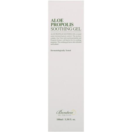 蘆薈護膚, 皮膚護理: Benton, Aloe Propolis Soothing Gel, 3.38 fl oz (100 ml)